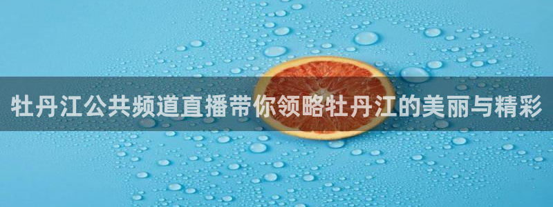 鲸鱼体育网址：牡丹江公共频道直播带你领略牡丹江的美丽与精彩
